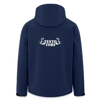 Funny gift idea - Testo Tobi - Men’s Recycled Softshell Jacket by Stanley/Stella - navy - Back - AI Model Male 185 light (185cm)