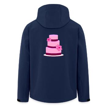 Torte Hochzeit Hochzeitstorte Blumen Geschenkidee - Recycelte Männer Softshell-Jacke von Stanley/Stella - Navy - Hinten - AI Model Male 185 light (185cm)