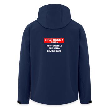 Fitness Work Out Training Exercising Muscles - Men’s Recycled Softshell Jacket by Stanley/Stella - navy - Back - AI Model Male 185 light (185cm)