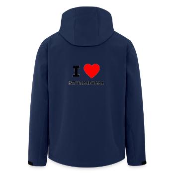 i love Stockholm - Recycelte Männer Softshell-Jacke von Stanley/Stella - Navy - Hinten - AI Model Male 185 light (185cm)