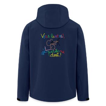Vous lavé vu ? - Veste softshell homme en polyester recyclé Stanley/Stella - marine - Dos - AI Model Male 185 light (185cm)