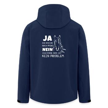Rieche nach Pferd - Recycelte Männer Softshell-Jacke von Stanley/Stella - Navy - Hinten - AI Model Male 185 light (185cm)