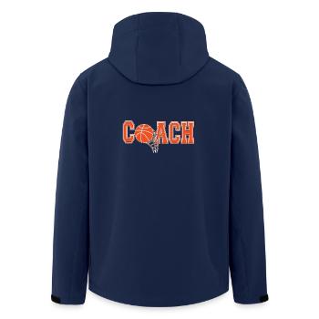Basketball Coach - Men’s Recycled Softshell Jacket by Stanley/Stella - navy - Back - AI Model Male 185 light (185cm)