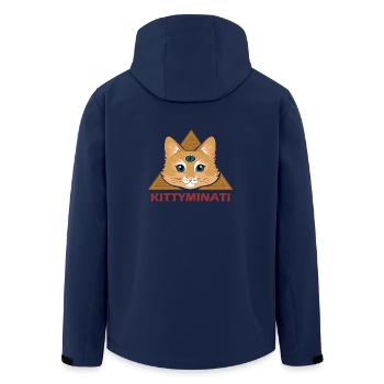 Kittyminati - Men’s Recycled Softshell Jacket by Stanley/Stella - navy - Back - AI Model Male 185 light (185cm)