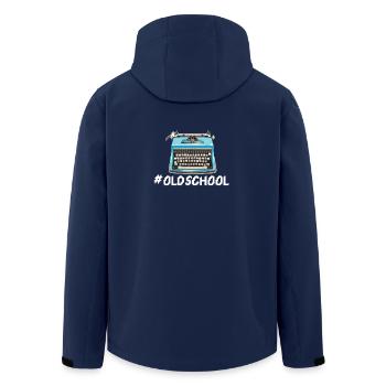 Oldschool typewriter - Men’s Recycled Softshell Jacket by Stanley/Stella - navy - Back - AI Model Male 185 light (185cm)
