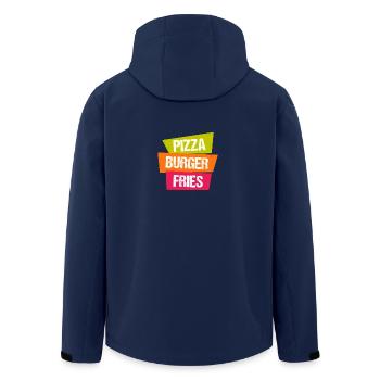 Pizza burger fries - Men’s Recycled Softshell Jacket by Stanley/Stella - navy - Back - AI Model Male 185 light (185cm)