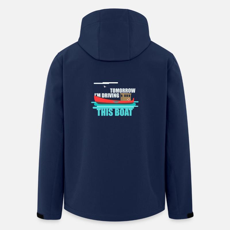 Tomorrow in the driving this boat - Men’s Recycled Softshell Jacket by Stanley/Stella - navy