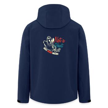 not a ghost - Recycelte Männer Softshell-Jacke von Stanley/Stella - Navy - Hinten - AI Model Male 185 light (185cm)