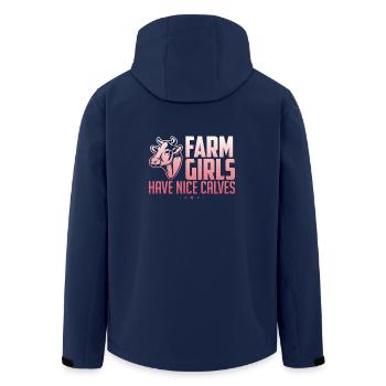 FILLES DE FERME - Veste softshell homme en polyester recyclé Stanley/Stella - marine - Dos - AI Model Male 185 light (185cm)