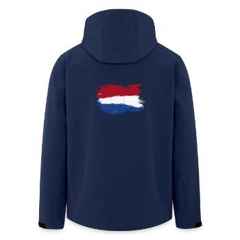 Netherlands Holland flag flag - Men’s Recycled Softshell Jacket by Stanley/Stella - navy - Back - AI Model Male 185 light (185cm)