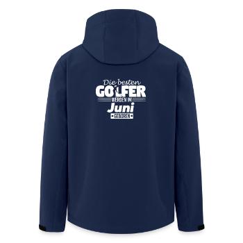 Golfer Golfen Geschenk Geburtstag Juni - Recycelte Männer Softshell-Jacke von Stanley/Stella - Navy - Hinten - AI Model Male 185 light (185cm)