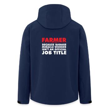 FARMER - Men’s Recycled Softshell Jacket by Stanley/Stella - navy - Back - AI Model Male 185 light (185cm)