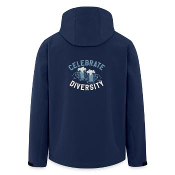 Bier - das beste auf der Welt - viele verschiedene - Recycelte Männer Softshell-Jacke von Stanley/Stella - Navy - Hinten - AI Model Male 185 light (185cm)