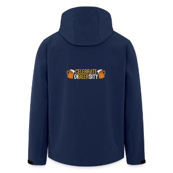 Celebrate the diversity of the beers - Men’s Recycled Softshell Jacket by Stanley/Stella - navy - Back - AI Model Male 185 light (185cm)