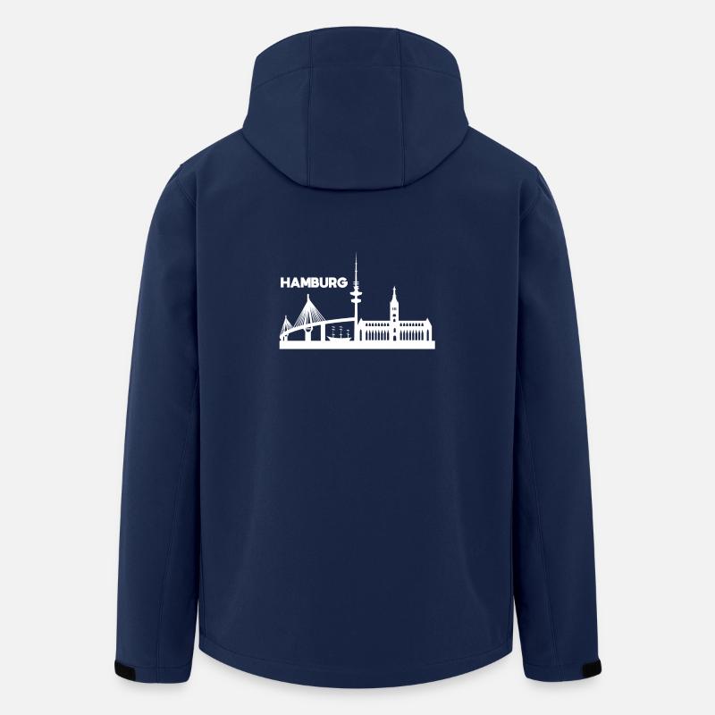 Hamburg skyline - Men’s Recycled Softshell Jacket by Stanley/Stella - navy