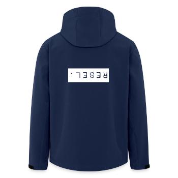 Statement shirt, rebel! - Men’s Recycled Softshell Jacket by Stanley/Stella - navy - Back - AI Model Male 185 light (185cm)