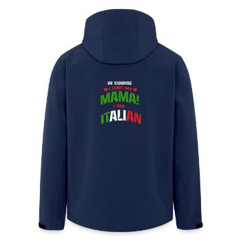 Italienisch Italienischer Akzent Italiener Mama - Recycelte Männer Softshell-Jacke von Stanley/Stella - Navy - Hinten - AI Model Male 185 light (185cm)