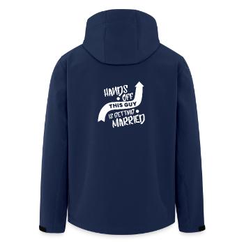 Mariage - Futur marié - Cadeau - Veste softshell homme en polyester recyclé Stanley/Stella - marine - Dos - AI Model Male 185 light (185cm)