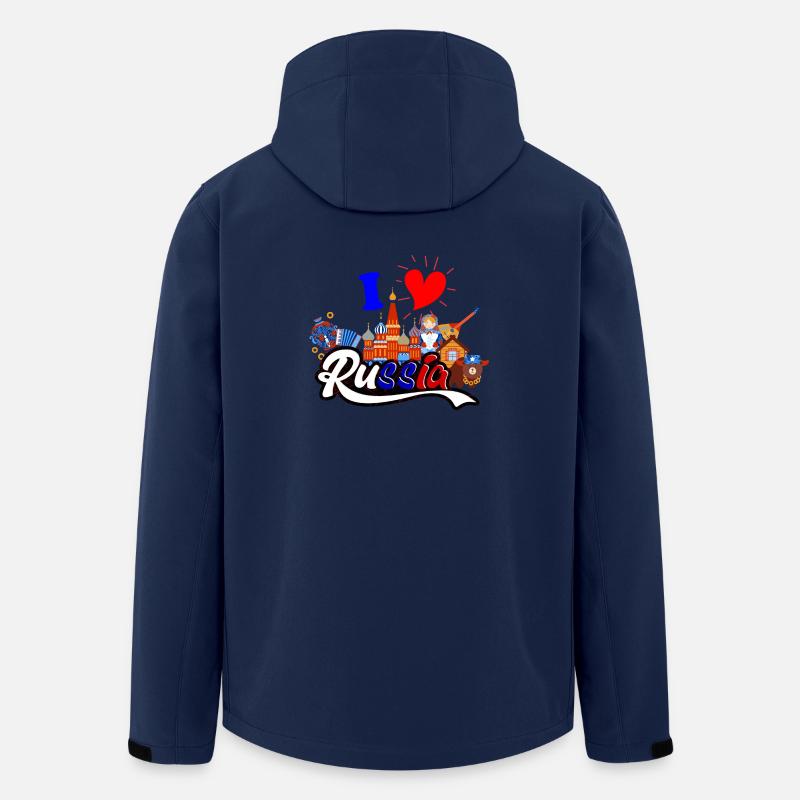 J'aime l'idée de cadeau de la Russie, cadeau - Veste softshell homme en polyester recyclé Stanley/Stella - marine