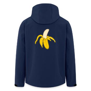 Banane - Recycelte Männer Softshell-Jacke von Stanley/Stella - Navy - Hinten - AI Model Male 185 light (185cm)