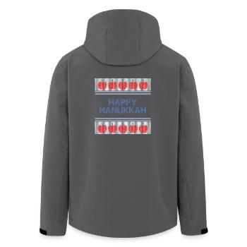 Ugly Hanukkah, Chanukkah, Lichterfest, Geschenk - Recycelte Männer Softshell-Jacke von Stanley/Stella - Anthrazit - Hinten - AI Model Male 185 light (185cm)
