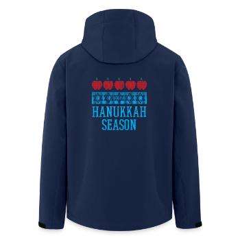 Laid Hanoukka, Hanoukka, fête des lumières, cadeau - Veste softshell homme en polyester recyclé Stanley/Stella - marine - Dos - AI Model Male 185 light (185cm)