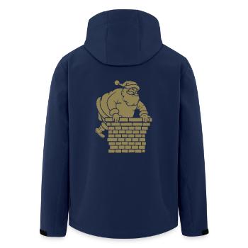 Weihnachtsmann Silhouette Minimalistisch - Recycelte Männer Softshell-Jacke von Stanley/Stella - Navy - Hinten - AI Model Male 185 light (185cm)
