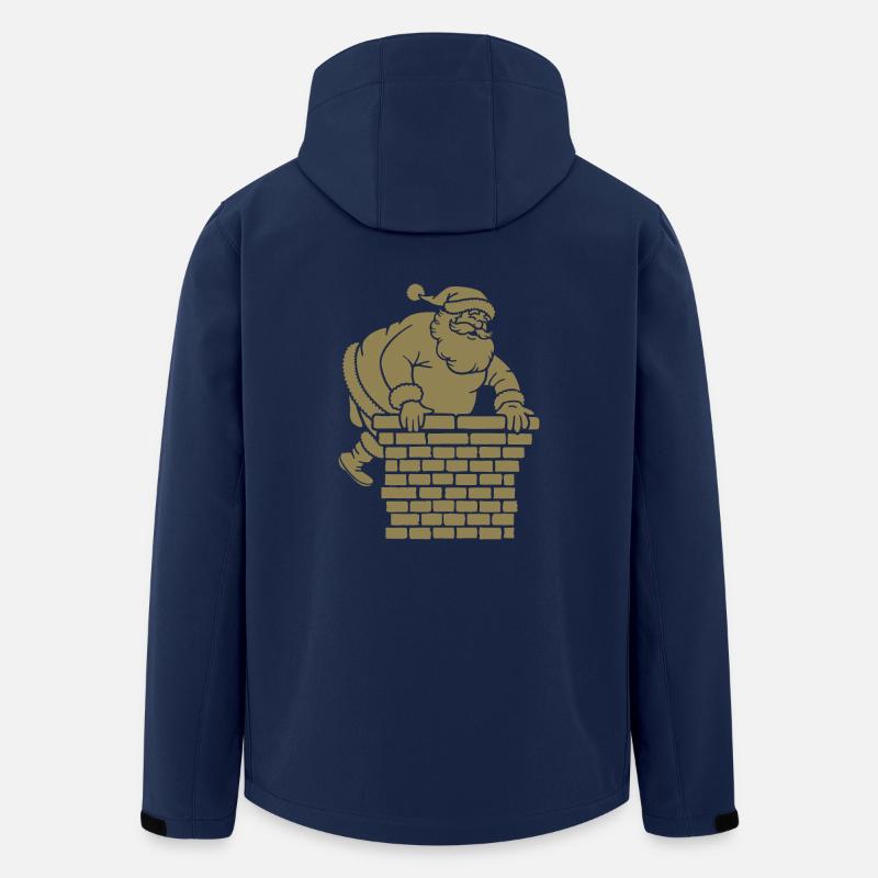 Weihnachtsmann Silhouette Minimalistisch - Recycelte Männer Softshell-Jacke von Stanley/Stella - Navy
