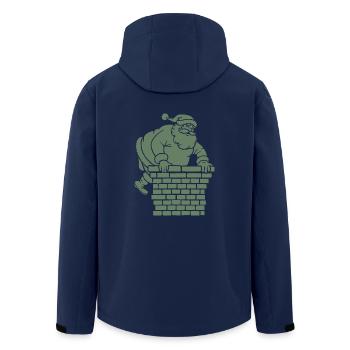 Weihnachtsmann Silhouette Minimalistisch - Recycelte Männer Softshell-Jacke von Stanley/Stella - Navy - Hinten - AI Model Male 185 light (185cm)