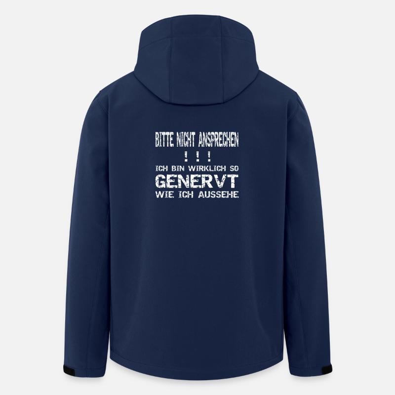 Bitte nicht ansprechen! Genervt! - Recycelte Männer Softshell-Jacke von Stanley/Stella - Navy