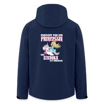 Einhorn - Recycelte Männer Softshell-Jacke von Stanley/Stella - Navy - Hinten - AI Model Male 185 light (185cm)