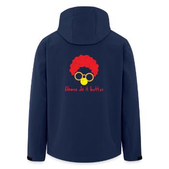 Clown: Clowns Do It Better - Geschenk - Recycelte Männer Softshell-Jacke von Stanley/Stella - Navy - Hinten - AI Model Male 185 light (185cm)