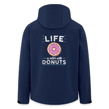 Donut Donuts Süß Pink Geschenk Essen Nachspeise - Recycelte Männer Softshell-Jacke von Stanley/Stella - Navy - Hinten - AI Model Male 185 light (185cm)