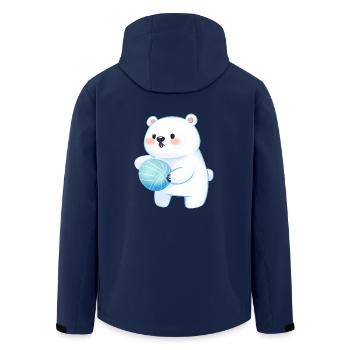 Mignon Polar Bear Polar Bear Volleyball Ball Sports de balle - Veste softshell homme en polyester recyclé Stanley/Stella - marine - Dos - AI Model Male 185 light (185cm)