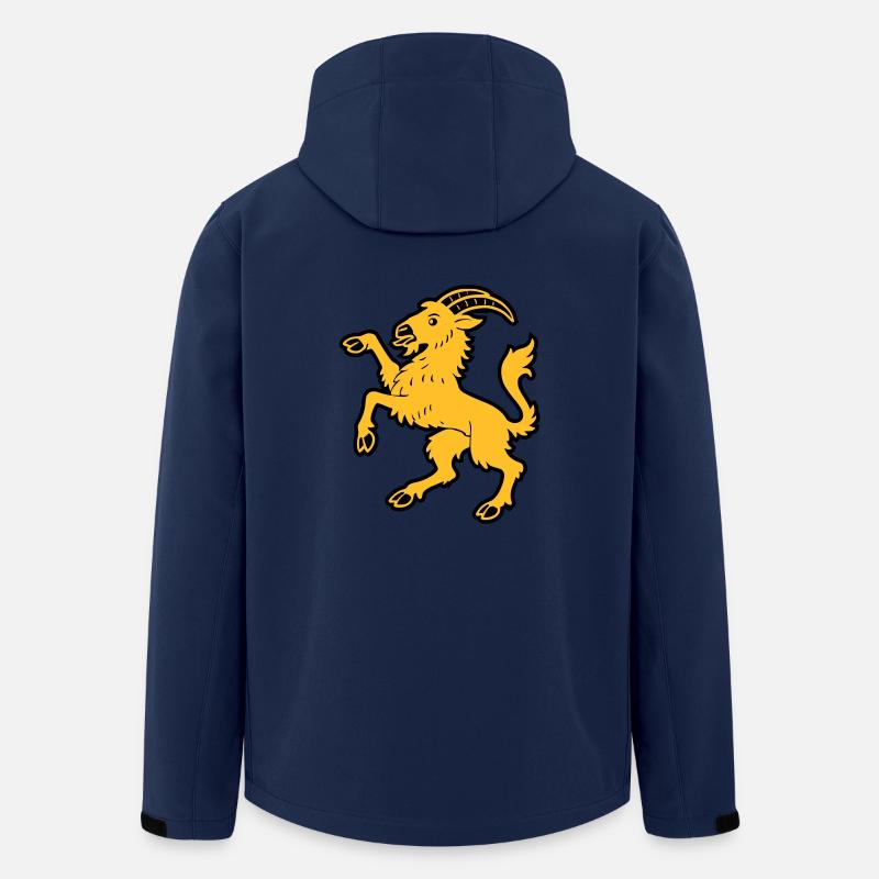 Hälsinge Ziege - Recycelte Männer Softshell-Jacke von Stanley/Stella - Navy