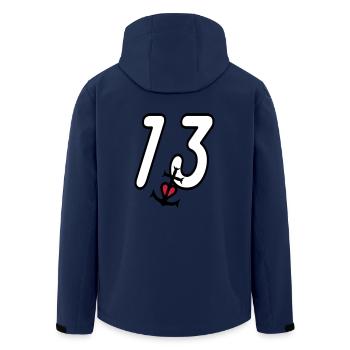 Bouches du rhone 13 croix camargaise - Veste softshell homme en polyester recyclé Stanley/Stella - marine - Dos - AI Model Male 185 light (185cm)
