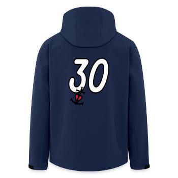 Gard cross camargaise - Men’s Recycled Softshell Jacket by Stanley/Stella - navy - Back - AI Model Male 185 light (185cm)