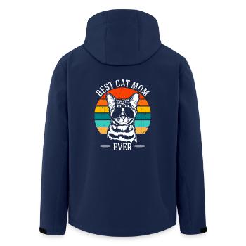 Best Cat Mom Ever Bengalkatze Katzen Wilsigns - Recycelte Männer Softshell-Jacke von Stanley/Stella - Navy - Hinten - AI Model Male 185 light (185cm)