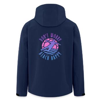 Don't Worry Beach Happy Beachhandball - Recycelte Männer Softshell-Jacke von Stanley/Stella - Navy - Hinten - AI Model Male 185 light (185cm)