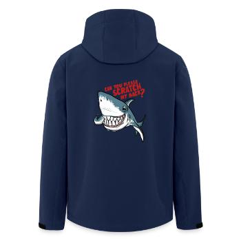Great White Shark Scratch My Back - Recycelte Männer Softshell-Jacke von Stanley/Stella - Navy - Hinten - AI Model Male 185 light (185cm)