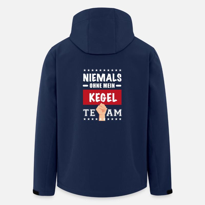 Niemals ohne mein Kegel Team - Recycelte Männer Softshell-Jacke von Stanley/Stella - Navy