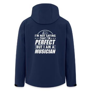 Funny Musician Music Shirt Not Perfect - Recycelte Männer Softshell-Jacke von Stanley/Stella - Navy - Hinten - AI Model Male 185 light (185cm)