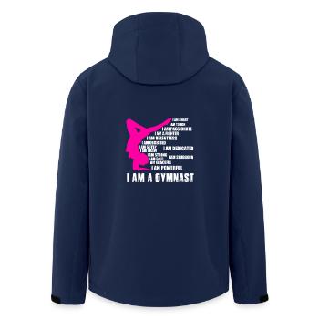 Gymnastik Turnen Turnerin Frau Geschenk - Recycelte Männer Softshell-Jacke von Stanley/Stella - Navy - Hinten - AI Model Male 185 light (185cm)