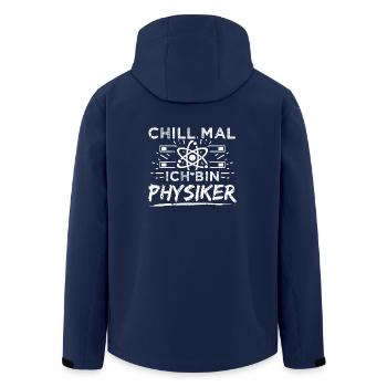 Lustiges Physik Physiker Shirt Chill Mal - Recycelte Männer Softshell-Jacke von Stanley/Stella - Navy - Hinten - AI Model Male 185 light (185cm)