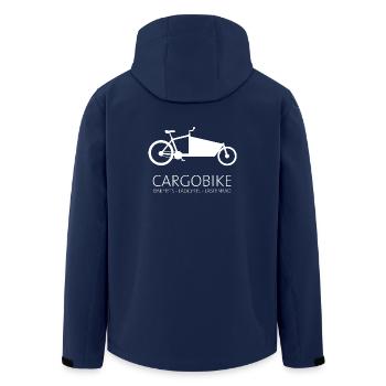 Cargobike Bakfiets Ladcykel cargo bike - Men’s Recycled Softshell Jacket by Stanley/Stella - navy - Back - AI Model Male 185 light (185cm)