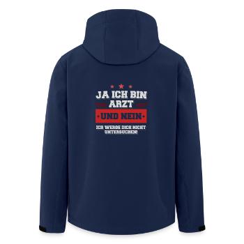 Ja ich bin Arzt und werde dich nicht untersuchen! - Recycelte Männer Softshell-Jacke von Stanley/Stella - Navy - Hinten - AI Model Male 185 light (185cm)