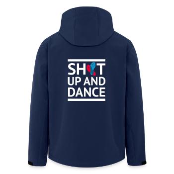 Shut up and dance dancing shirt white saying - Men’s Recycled Softshell Jacket by Stanley/Stella - navy - Back - AI Model Male 185 light (185cm)