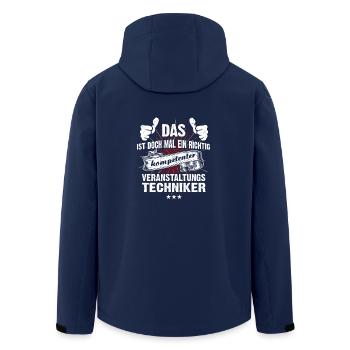 Männer-T-Shirt Beruf Veranstaltungstechniker - Recycelte Männer Softshell-Jacke von Stanley/Stella - Navy - Hinten - AI Model Male 185 light (185cm)