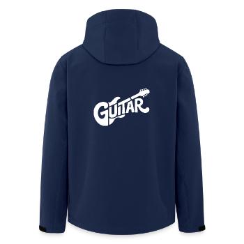 Guitar - Cool Guiratist Music Logo - Men’s Recycled Softshell Jacket by Stanley/Stella - navy - Back - AI Model Male 185 light (185cm)