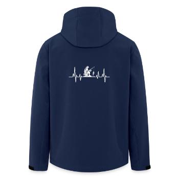 Angeln Herzschlag - Recycelte Männer Softshell-Jacke von Stanley/Stella - Navy - Hinten - AI Model Male 185 light (185cm)